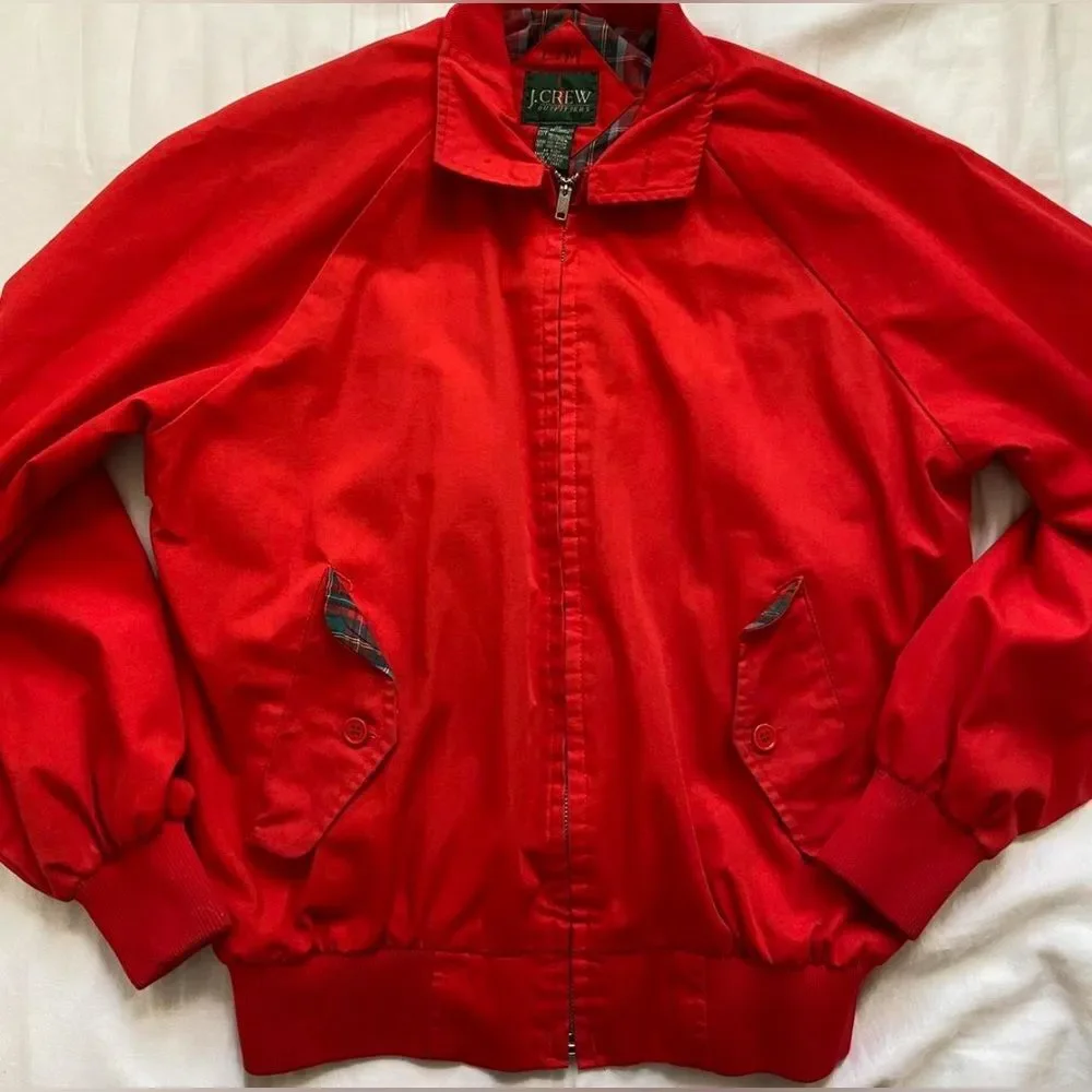 Vintage J Crew Windbreaker‎ Bomber Jacket Unisex Sz 42